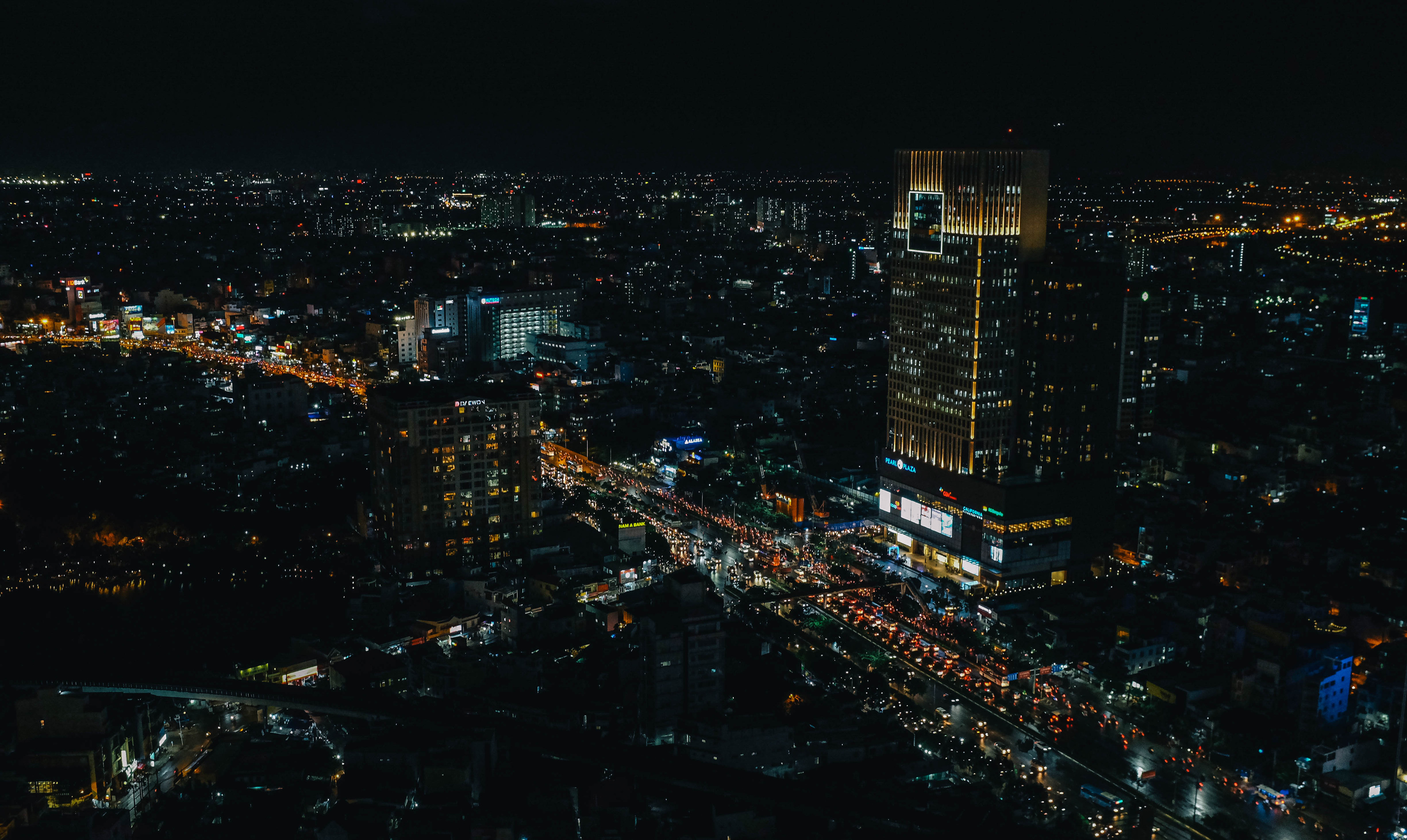 Aerial Photography Of City During Nighttime